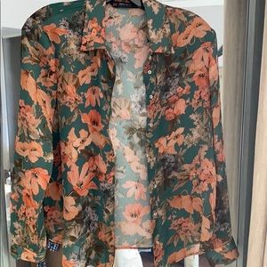 Zara floral print top